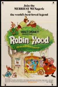 7r734 ROBIN HOOD 1sh '73 Walt Disney's cartoon version, the way it REALLY happened!