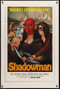7r761 SHADOWMAN 1sh '75 Nuits rouges, art from wacky Georges Franju mystery!