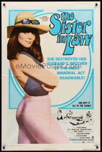 7r786 SISTER IN LAW 1sh '74 sexy immoral Anna Saxon kept it all in the family!