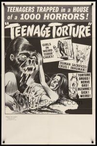 7r885 TEENAGE ZOMBIES 1sh R60s fiendish experiment performed with sadistic horror, Teenage Torture!