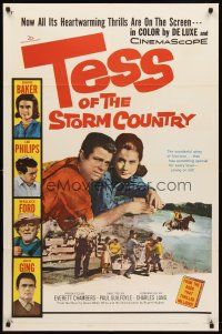 7r895 TESS OF THE STORM COUNTRY 1sh '60 Diane Baker, a story of first love!