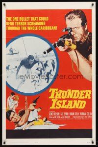 7r910 THUNDER ISLAND 1sh '63 written by Jack Nicholson, cool sniper with rifle image!