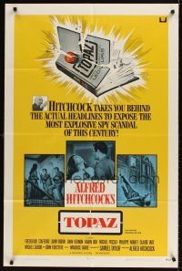7r919 TOPAZ int'l 1sh '69 Alfred Hitchcock, John Forsythe, spy scandal of this century!