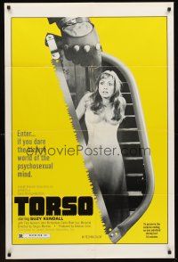 7r923 TORSO 1sh '73 directed by Sergio Martino, sexy Suzy Kendall, bizarre psychosexual minds!