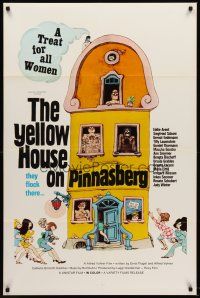 7r992 YELLOW HOUSE ON PINNASBERG 1sh '70 Das gelb Haus am Pinnasberg, wild Hohmann artwork!