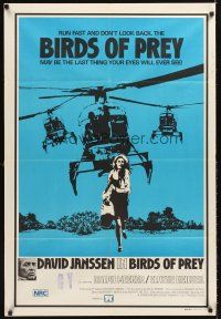 7s516 BIRDS OF PREY Aust 1sh '77 William A. Graham, art of helicopters chasing Elayne Heilveil!