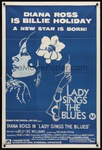 7s555 LADY SINGS THE BLUES Aust 1sh '72 Diana Ross in her film debut as singer Billie Holiday!