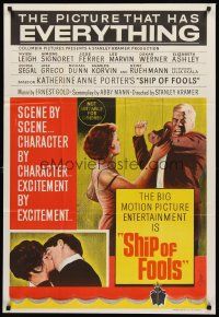 7s595 SHIP OF FOOLS Aust 1sh '65 Stanley Kramer's movie based on Katharine Anne Porter's book!