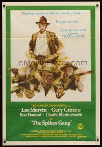7s598 SPIKES GANG Aust 1sh '74 directed by Richard Fleischer, cowboys Lee Marvin & Ron Howard!