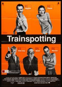 7s611 TRAINSPOTTING Aust 1sh '96 heroin drug addict Ewan McGregor, directed by Danny Boyle!