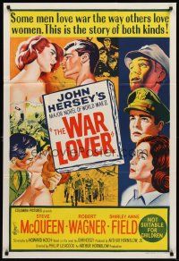7s616 WAR LOVER Aust 1sh '62 Steve McQueen & Robert Wagner loved war like others loved women!