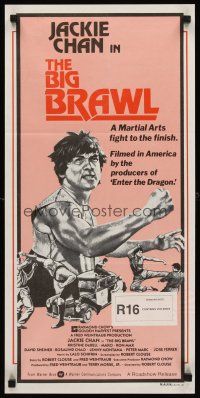 7s660 BIG BRAWL Aust daybill '80 early Jackie Chan, a martial arts fight to the finish!