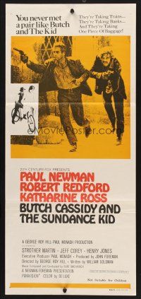 7s678 BUTCH CASSIDY & THE SUNDANCE KID Aust daybill '69 Paul Newman, Robert Redford, Katharine Ross