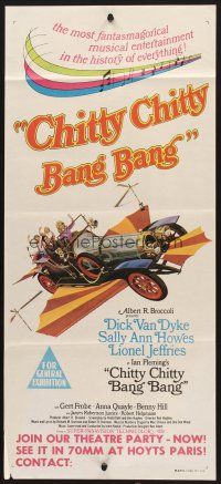 7s695 CHITTY CHITTY BANG BANG Aust daybill '69 Dick Van Dyke, Sally Ann Howes, art of flying car!