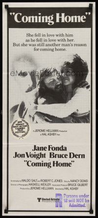 7s699 COMING HOME Aust daybill '78 Jane Fonda, Jon Voight, Bruce Dern, Ashby, Vietnam veterans!