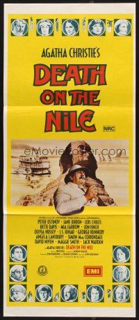 7s708 DEATH ON THE NILE Aust daybill '78 Peter Ustinov, Agatha Christie, different Sphinx image!