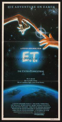 7s730 E.T. THE EXTRA TERRESTRIAL Aust daybill '82 Steven Spielberg, great John Alvin artwork!