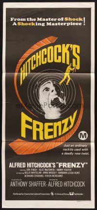 7s760 FRENZY Aust daybill '72 written by Anthony Shaffer, Alfred Hitchcock's shocking masterpiece!