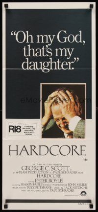7s779 HARDCORE Aust daybill '79 George C. Scott's daughter is making pornos, Paul Schrader