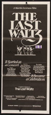 7s814 LAST WALTZ Aust daybill '78 Martin Scorsese, a rock concert that became a celebration!