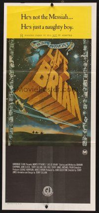 7s824 LIFE OF BRIAN Aust daybill '79 Monty Python, Graham Chapman in the title role!