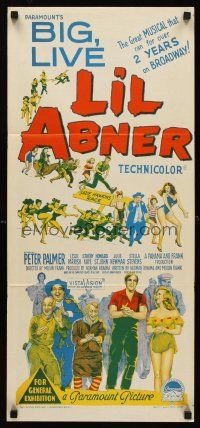 7s825 LI'L ABNER Aust daybill '59 sexy Julie Newmar, Peter Palmer, from Al Capp's comic!