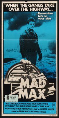 7s833 MAD MAX Aust daybill R81 wasteland cop Mel Gibson, George Miller Australian sci-fi classic!