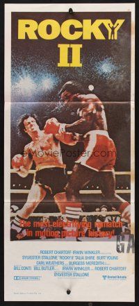 7s906 ROCKY II Aust daybill '79 Sylvester Stallone, Carl Weathers, boxing sequel!