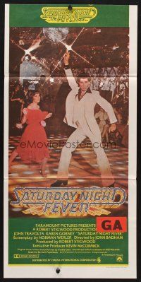 7s913 SATURDAY NIGHT FEVER M-rated Aust daybill '77 disco dancer Travolta & Karen Lynn Gorney!