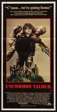 7s966 UNCOMMON VALOR Aust daybill '83 Gene Hackman, Fred Ward, Robert Stack, Vietnam War!