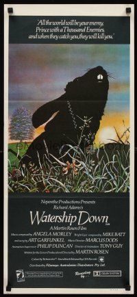 7s982 WATERSHIP DOWN Aust daybill '78 based on Richard Adams' best seller, cool bunny art!