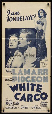 7s987 WHITE CARGO Aust daybill R40s sexy Hedy Lamarr as Tondelayo, Walter Pidgeon!