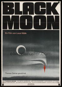 7s092 BLACK MOON German '75 Louis Malle, Therese Giehse, cool surreal artwork!