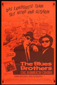 7s095 BLUES BROTHERS German '80 different cartoon art of John Belushi & Dan Aykroyd!