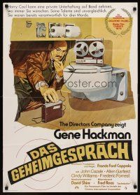 7s113 CONVERSATION German '74 Peltzer art of Gene Hackman, Francis Ford Coppola!