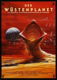7s134 DUNE German '84 David Lynch sci-fi epic, art of giant spice worm & desert planet!