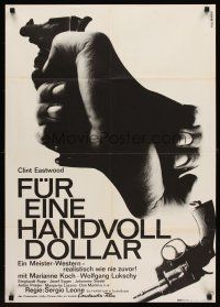 7s148 FISTFUL OF DOLLARS style B German '65 Sergio Leone, Clint Eastwood, different Hillmann art!