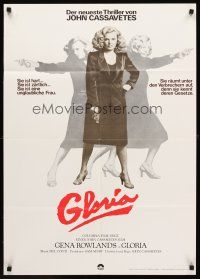 7s161 GLORIA German '80 John Cassavetes, Gena Rowlands full-length with gun!