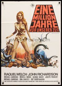 7s233 ONE MILLION YEARS B.C. German '66 full-length sexiest prehistoric cave woman Raquel Welch!