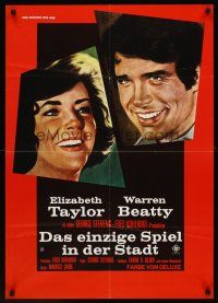 7s235 ONLY GAME IN TOWN German '69 Elizabeth Taylor & Warren Beatty are in love in Las Vegas!