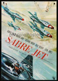 7s256 SABRE JET German R60s Robert Stack, cool artwork of fighter jets over Korea!