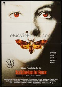 7s263 SILENCE OF THE LAMBS German '90 great image of Jodie Foster with moth over mouth!