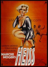 7s265 SOME LIKE IT HOT German R1971 sexy Marilyn Monroe with Tony Curtis & Jack Lemmon in drag!