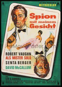 7s268 SPY WITH MY FACE German '66 Robert Vaughn, Man from UNCLE, cool playing card design!