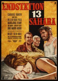 7s271 STATION SIX-SAHARA German '62 super sexy Carroll Baker is alone with five men in the desert!