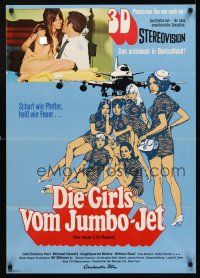 7s272 STEWARDESSES German '73 sexy Christina Hart, The most talked about girls in America!
