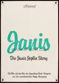 7s036 JANIS German 16x23 '75 Joplin concert documentary, rock & roll!