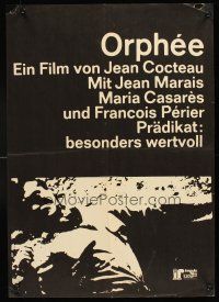 7s040 ORPHEUS German 16x23 R70s Jean Cocteau's Orphee, Jean Marais, Francois Perier!