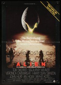 7s043 ALIEN German 12x19 '79 Ridley Scott outer space sci-fi monster classic!
