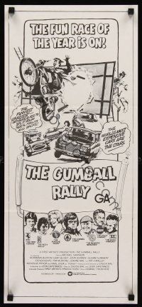 7s777 GUMBALL RALLY New Zealand daybill '76 different art, car racing around the world!